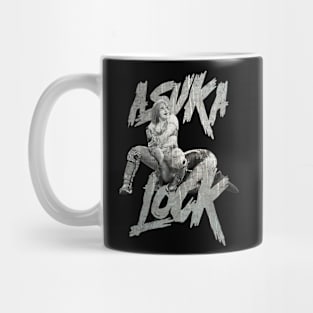 vintage Asuka terrible lock grayscale Mug